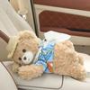 Cartoon Plush Bear Vehicle Tissue Bag Soft Plush Tissue Box Dispenser Towel Paper Holder  Kitchen