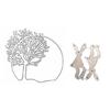 Bunnies Cutting Dies Scrapbooking Stencils Tree Shape Carbon Steel Die Cut Templates for Card Making Scrapbooking