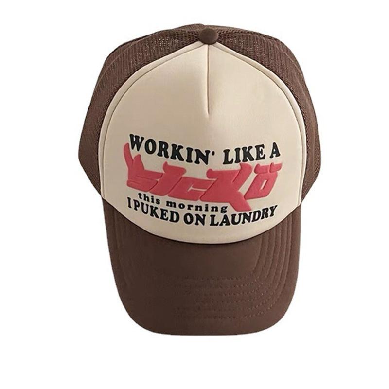 Дышащий солнцезащитный козырек, летняя винтажная бейсболка Sicko Trucker для женщин, унисекс, бейсболка с 3D принтом букв, стильные кепки в стиле хип-хоп