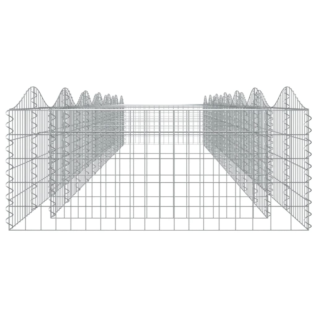 Gabion Raised Bed with Arch 600 x 100 x 50 cm Galvanized Iron