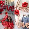 108 см воздушный шар из фольги с надписью «LOVE» для свадьбы, дня Святого Валентина, юбилея, дня рождения, украшения, чашка для шампанского, реквизит для фотобудки