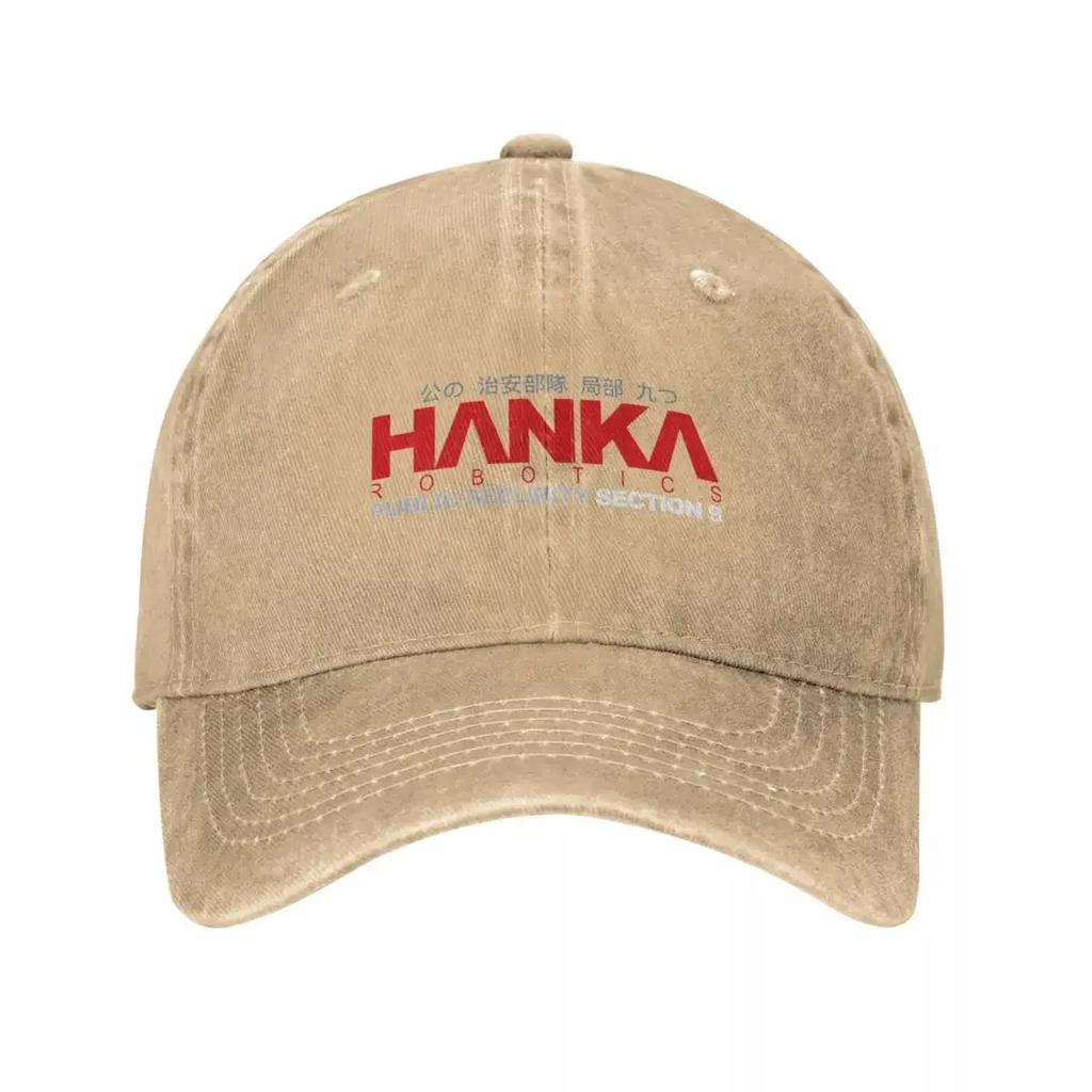 Fashion HANKA Robotics Ghost In The Shell Baseball Caps for Unisex Women Distressed Denim Sun Cap Outdoor Running Golf Caps Hat
