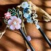 Vintage Flower Hair Sticks Handmade Hair Chinese Hairpin Retro Hair Clips  for Pan Headdress
