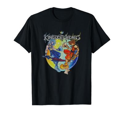 Дисней Kingdom Hearts Сора Рику Двойная Угроза Большой Сундук Постер Футболка