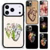 Чехол для телефона с анатомией человеческого сердца для iPhone 17 16 15 Pro Max Air 14 13 12 11 Plus Ударопрочный чехол