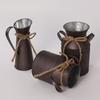Balcony Flower Pot Vintage Iron Flower Pot Iron Sheet Metal Flower Vase Portable Garden Bucket