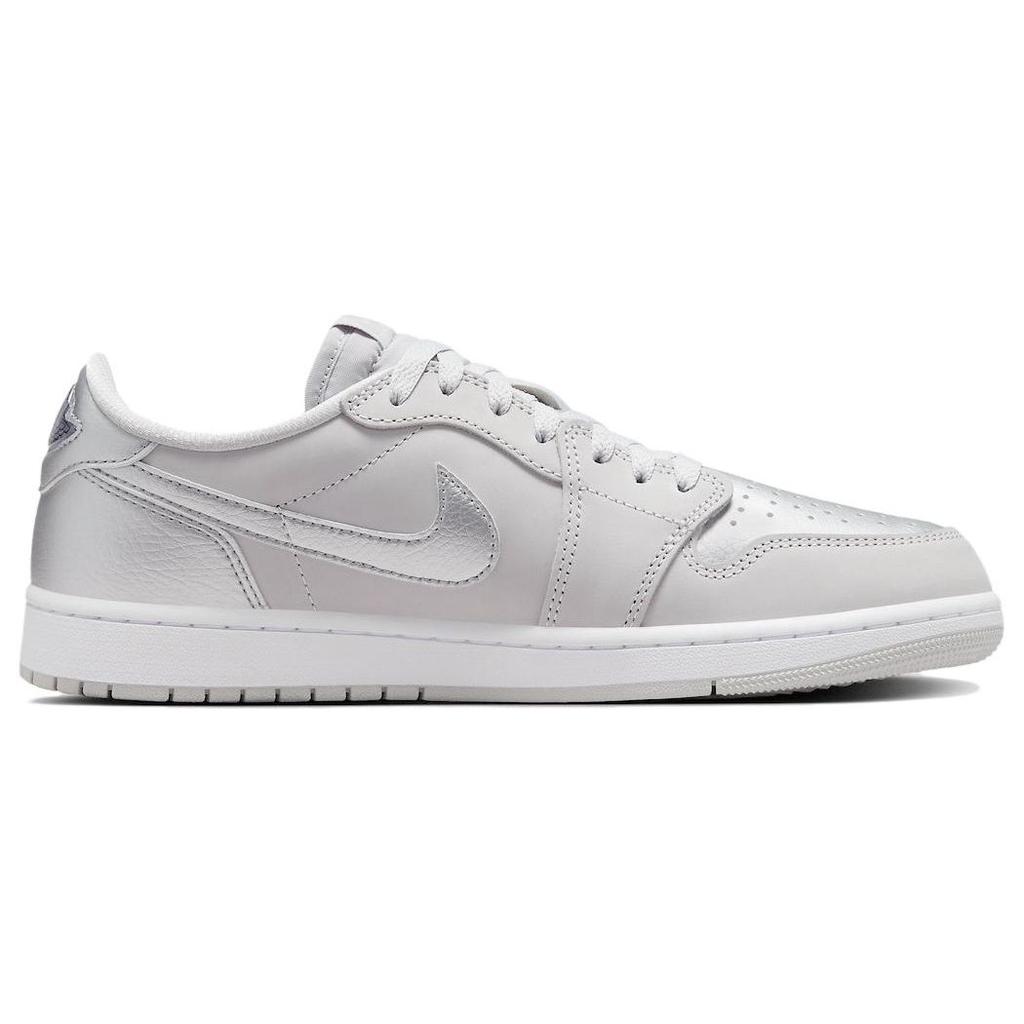 Air Jordan 1 Retro Low OG Metallic Silver Мужские кроссовки серые нейтрально-серые белые CZ0790-002