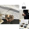 Fashionable Pu Leopard Print Handbag For Women In Elegant Black White Khaki Brown Shades