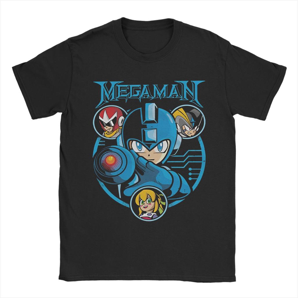 Мужчины Женщины Новое Поступление Mega Man Robot World Игра Футболка Хлопок Японские научные Футболки Одежда
