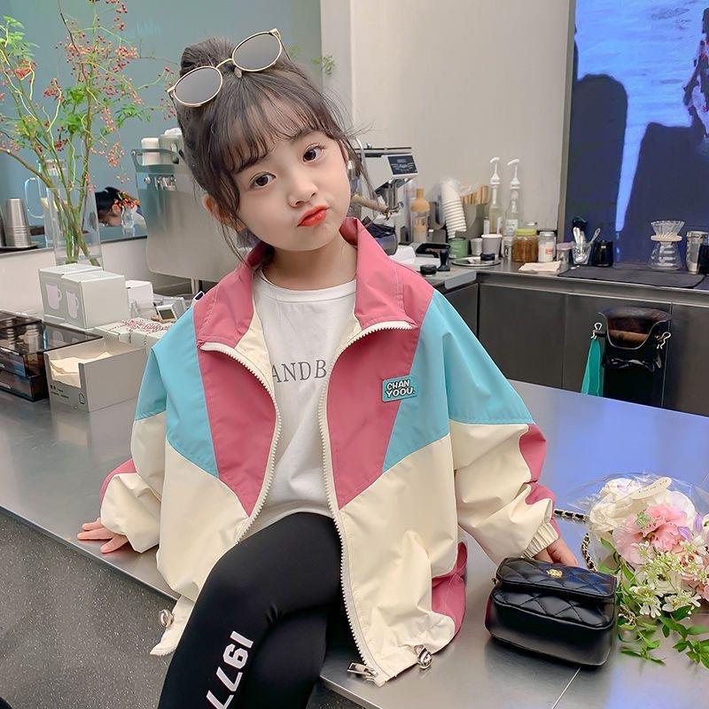 Куртки, весенние модные тонкие пальто для девочек, осенняя детская одежда, повседневная верхняя одежда на молнии для больших детей