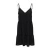 Women's Short Black Flowing Strapless Dress