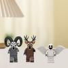 1/3/4Pcs Survival Horror Game Action Figure Cartoon Deer Goat Owl Bear Wolf Bat Figurine Decoration Ornament Forest Night Game Fans Collectibles Gift