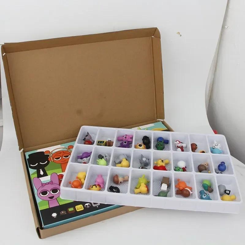 24 шт./48 шт. Фигурки Sprunki Игрушки-модели Sprunki Incredi box Аниме Фигурки Экшн Sprunki Игра Мультфильм