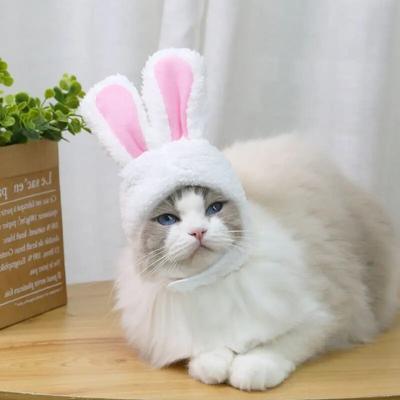 Милая кепка с котом, костюм кролика, теплая шапка, новогодний праздничный головной убор, реквизит для косплея, головные уборы, аксессуары для домашних животных, котенка, поставки