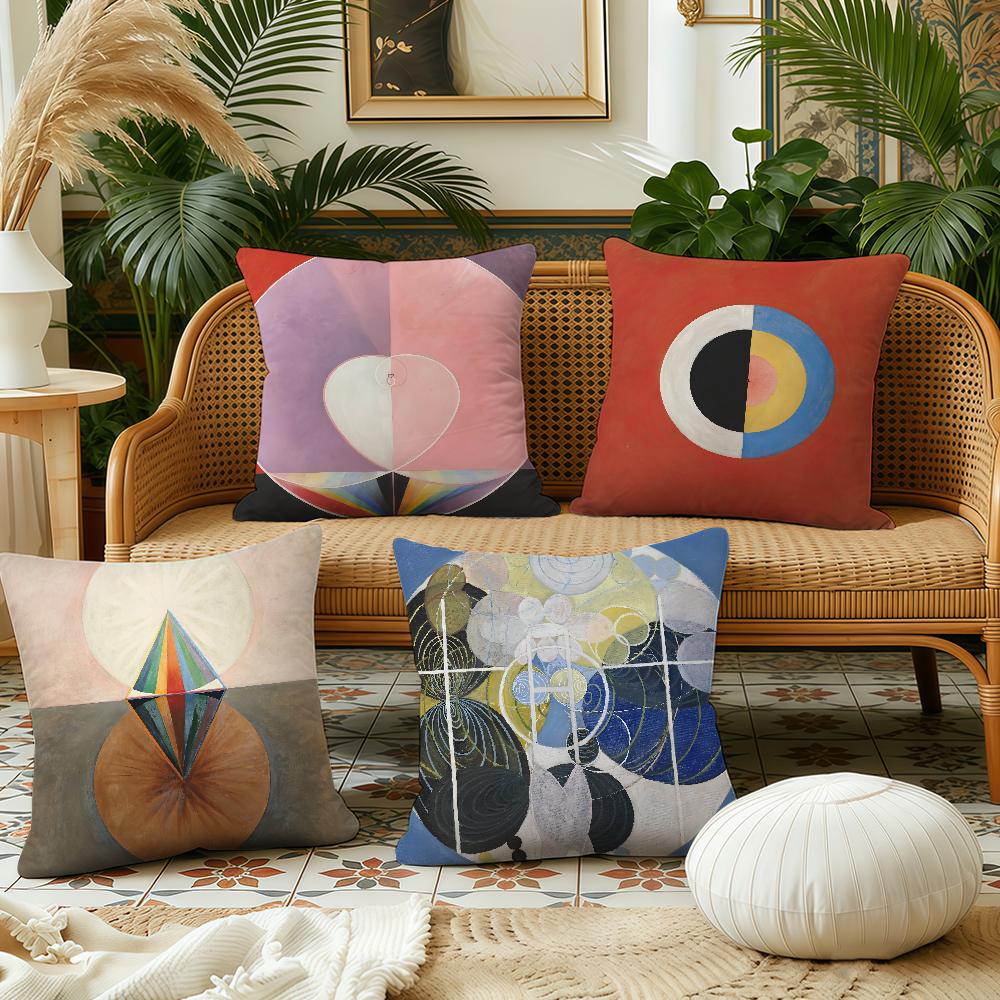 Art HHilma af KKlint cushion cover Pillow Case Plush Fabric Soft Double Sided Print Sofa Cushion Cover Throw Pillow Covers