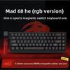 MADLIONS MAD 60/68HE Игровая Магнитная Клавиатура Проводная Клавиша Веб-драйв Индивидуальная 8K 61/68 Отклик RT Регулируемый Ход Клавиши Горячая Замена