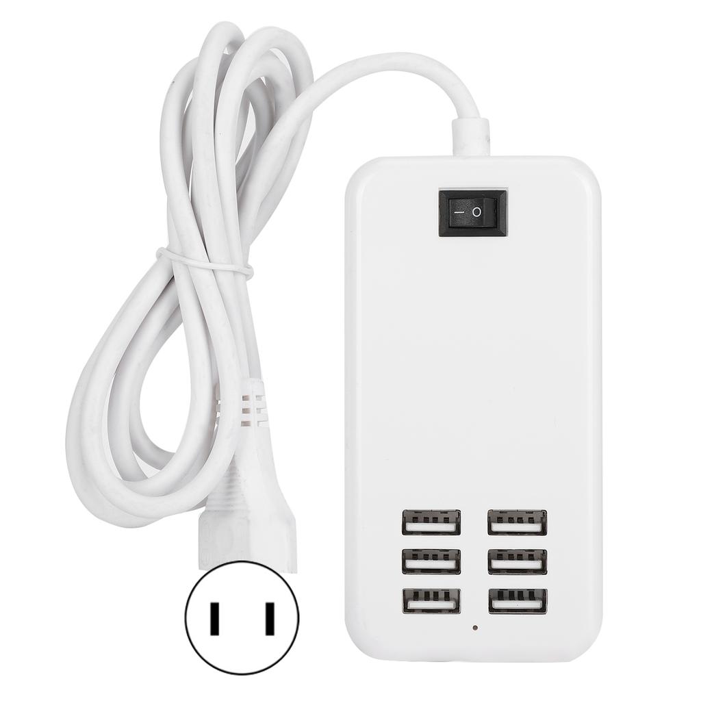 Зарядное устройство-адаптер 6 портов 30 Вт USB настольная станция быстрой зарядки Hub 100?Вилка 240VUS