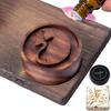 Oaec Aroma Stone, Black Walnut Wooden Aroma Dish, Portable Aroma Pot, Canned Aroma Stone, Solid Wood, for Sleep, Meditation, Aroma Oil, Air Freshener,