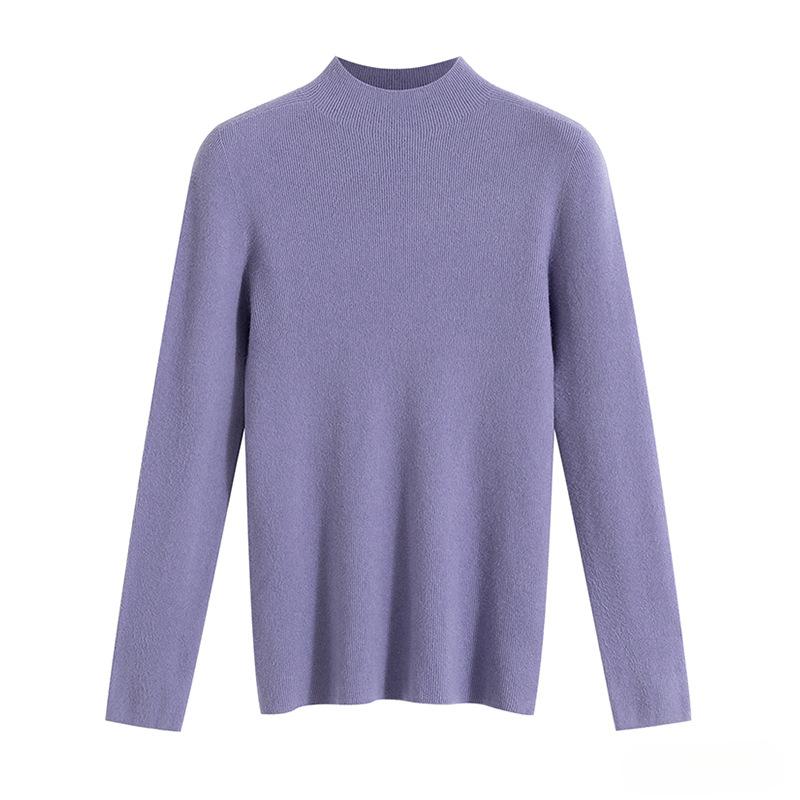 Solid Colour Cashmere Sweater Black Pullover Innerwear Autumn and Winter Knitted Bottom Shirt