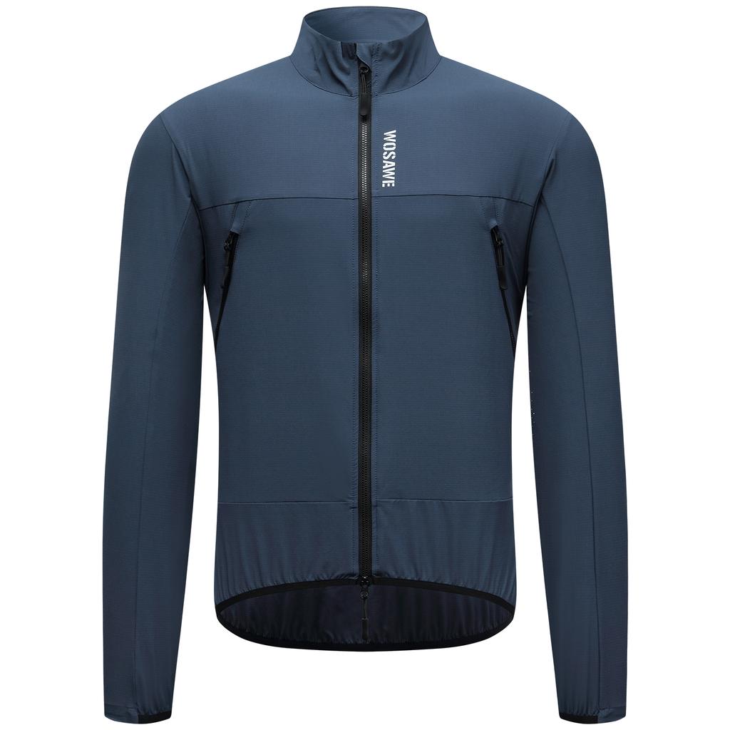 Wosawe Мужская и женская куртка для шоссейного горного велосипеда, ветрозащитная, водонепроницаемая, дышащая, солнцезащитная, светоотражающая, для ночного бега, для велоспорта, ветрозащитная куртка