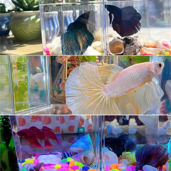 Аквариум Двойная сетка Дизайн Аквариум Инкубатор Дышащий Изоляция для разведения рыб