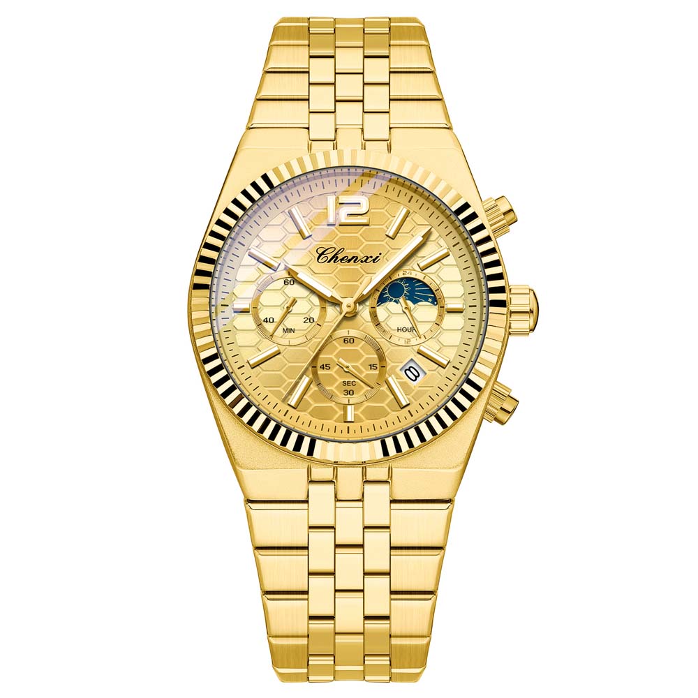 CHENXI New Multifunctional Men's Watch Stylish Water-Resistant Quartz Wristwatch Date Wristwatch Male Gift Relogio