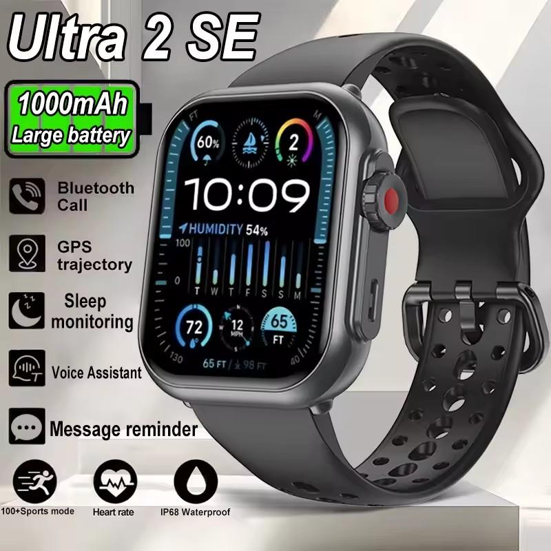 Новые умные часы 1000 мАч Длительное время работы от аккумулятора Для мужчин Женщин Фитнес Спорт Bluetooth-вызов Водонепроницаемые 1,85-дюймовые Полноценный сенсорный экран Умные часы