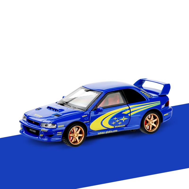 1/32 Subaru Impreza WRX STI Supercar Diecast Model Alloy Metal Car Classic Love Collection Hobby Birthday Gifts with Friend