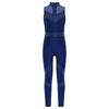 Girls Sleeveless Mesh Patchwork Jumpsuit Full Body Shiny Rhinestone Leotard for Figure Skating and Dance