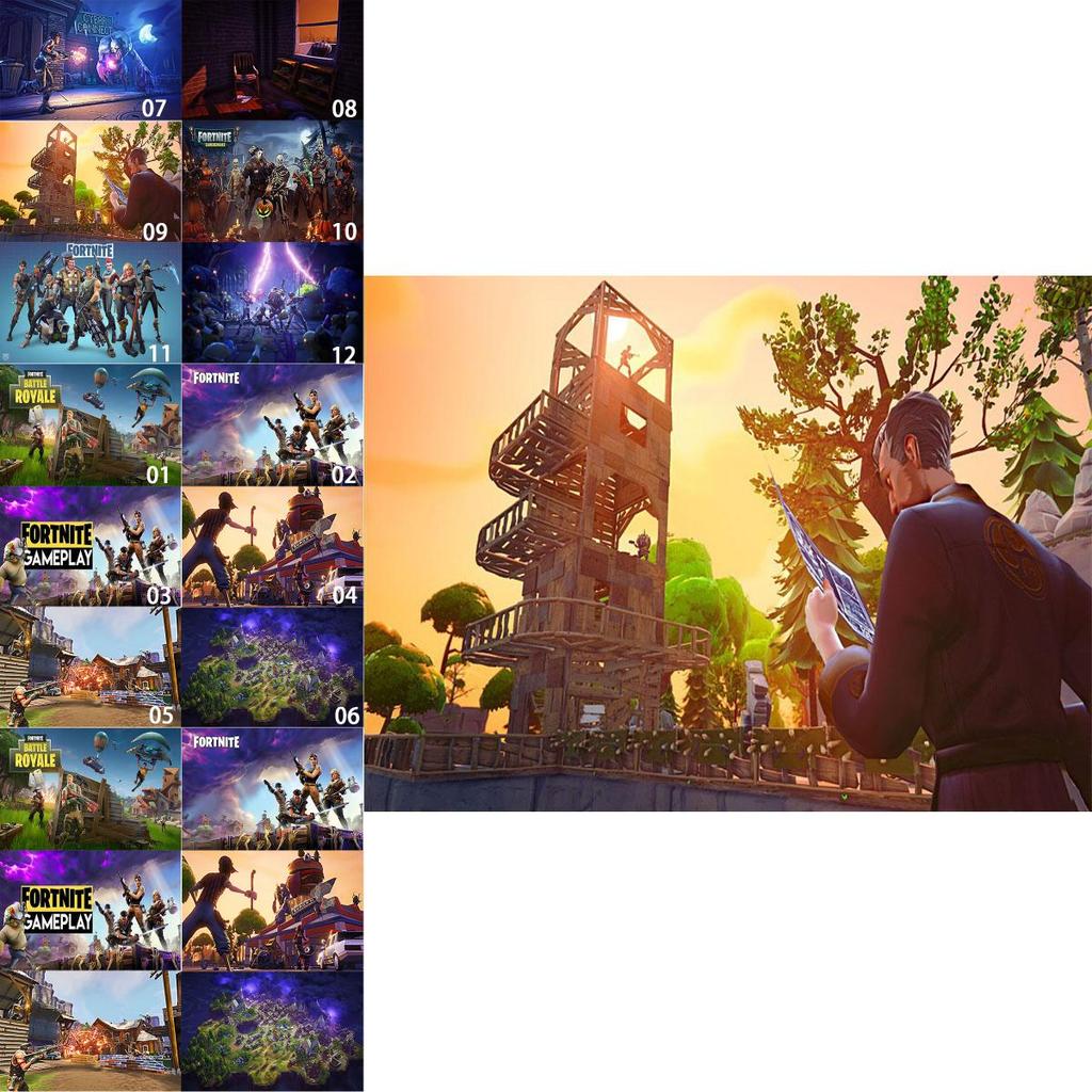 Fortnite Fort Night Игра Домашний Декоративный Живопись Постеры Наклейки Подарок Искусство