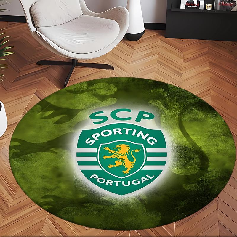 Sporting Clube De Portugal (5) Round Office Rug Decorative Floor Rug for Office Bedroom Living Room and Home Space