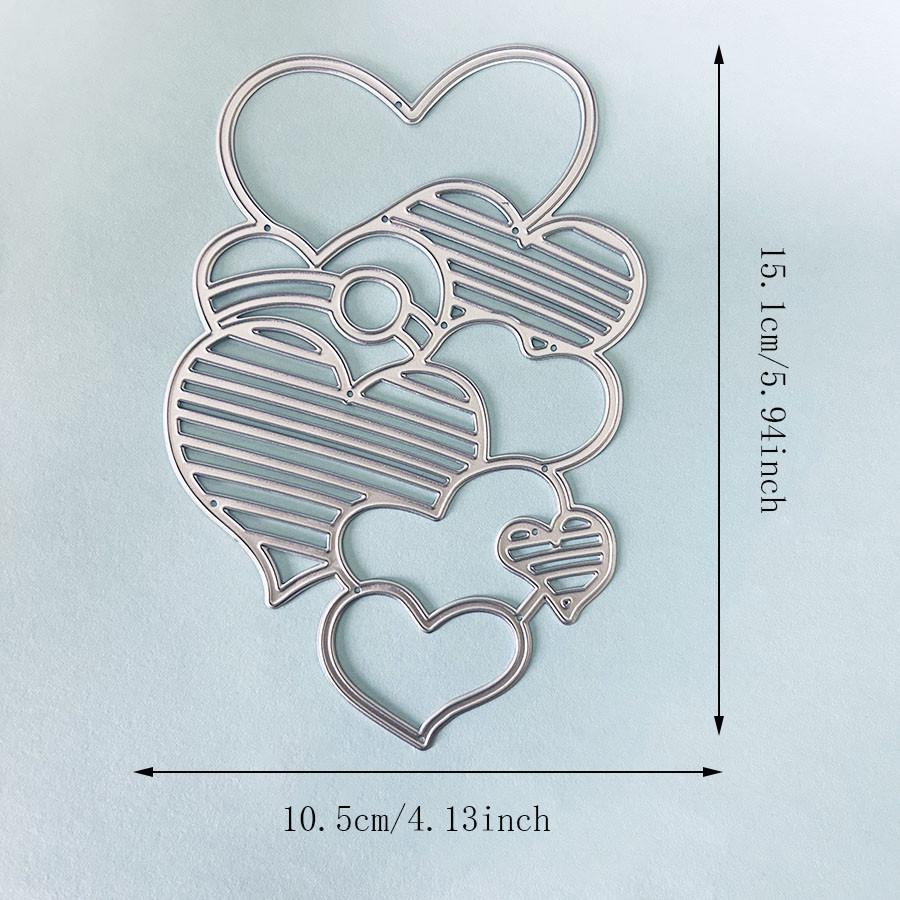 Любовь Сердце Группы Металлические Режущие Штампы Трафарет для DIY Скрапбукинга Фотоальбом Тиснение Бумажные Карты Поделки Высечки