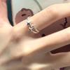 Korean Style Silver Color Ins Star Rings Simple Adjustable Finger Rings