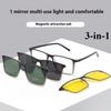 3-in-1 Magnetic Suction Set Glasses Men's Polarized Sunglasses Driving/Night Vision/Sunglasses 1 Glasses Are Versatile