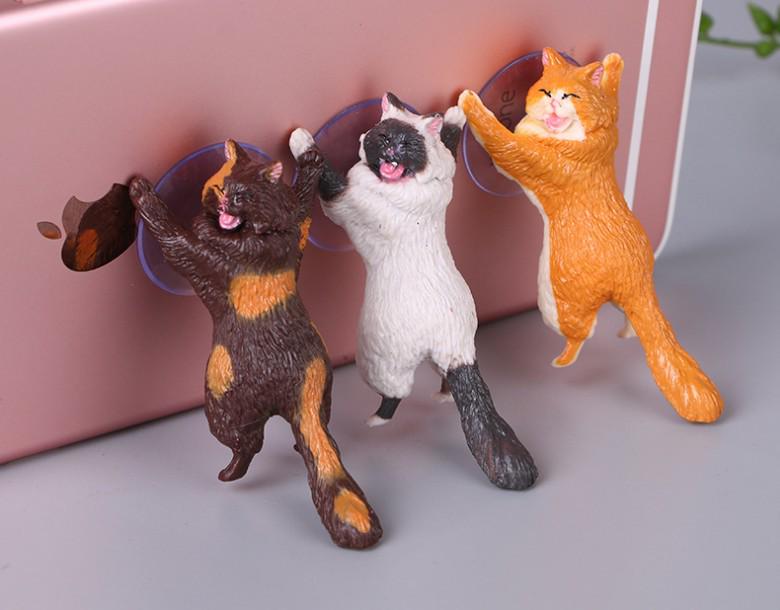 Креативный держатель для телефона на присоске в виде кота — милый гаджет для взрослых и детей