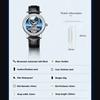Часы TEVISE Tourbillon, светящиеся механические часы со скелетом, мужские часы, водонепроницаемые часы из натуральной кожи