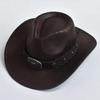 Vintage Western Cowboy Hat Studded Bullhead Sombrero Hat Trendy Jazz Hat  For Men Women