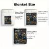 Dinosaur Art Gallery 2D Flat Pattern Flannel Blanket, High quality All Seasons, Home Decor, Warmth and Comfort, Perfect for Christmas Gifts.
