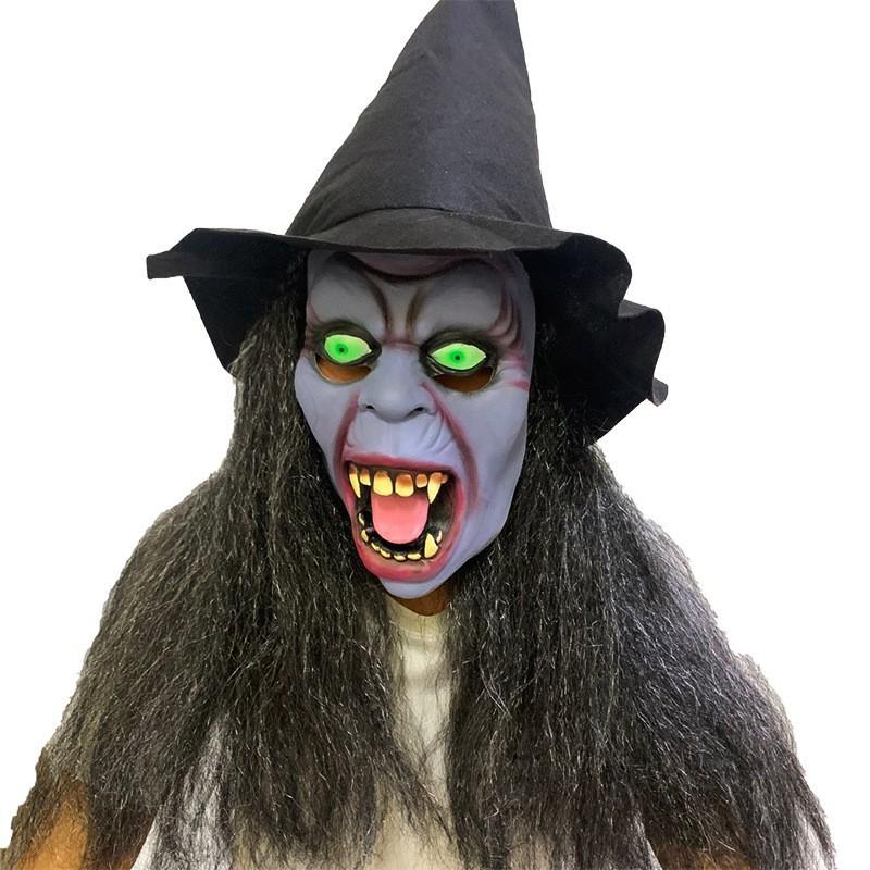 Hot-selling Halloween Haunted House Classic Witch Pirate Latex Mask Dark Witch