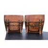 Handmade Saddlebags Motorcycle Pouch Brown Real Goat Leather 2 Side Bag Panniers