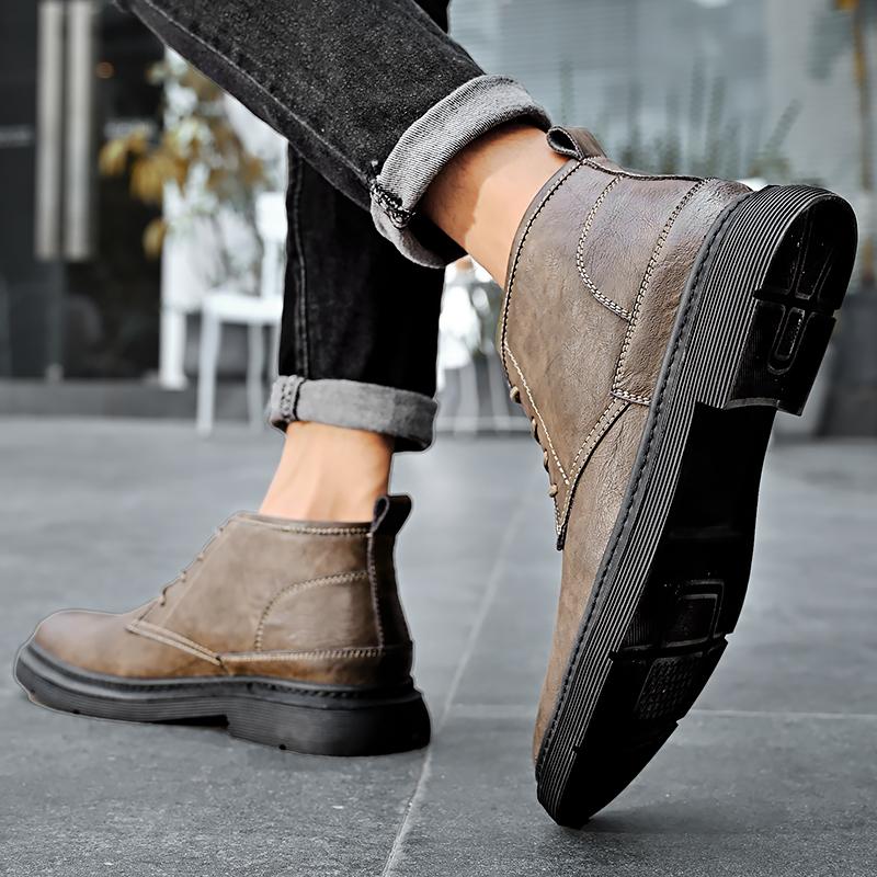 Мужская деловая кожаная обувь Деловая повседневная обувь Эластичная и дышащая модная обувь Doug Уличная модная мужская обувь на плоской подошве