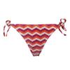 Coral Red Tie-side Bikini Bottom In Glittery Fabric Woman DEELUXE 74