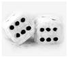 White Hanging Dice Car Rearview Mirror Accessory
