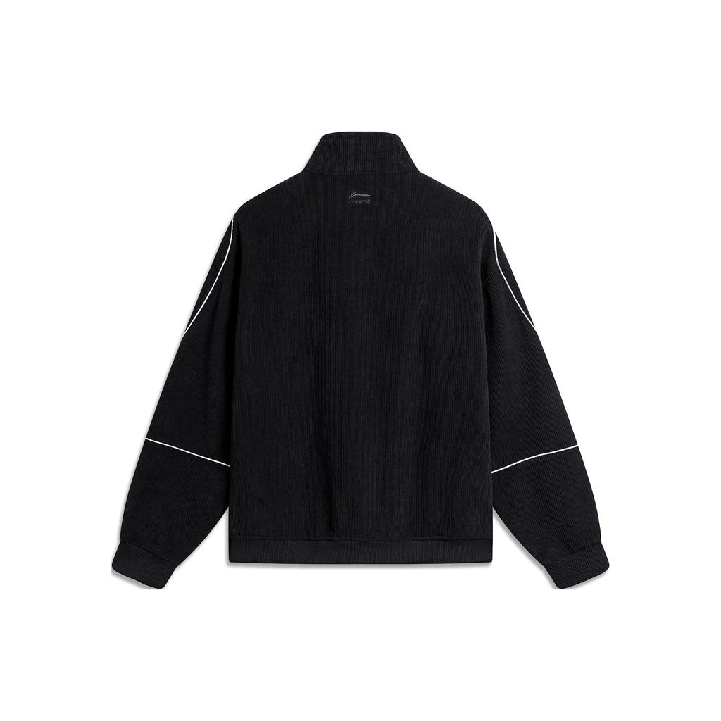 Li Ning цветные блоки молния воротник стойка флис теплая куртка мужские куртки черный AFDU031-3