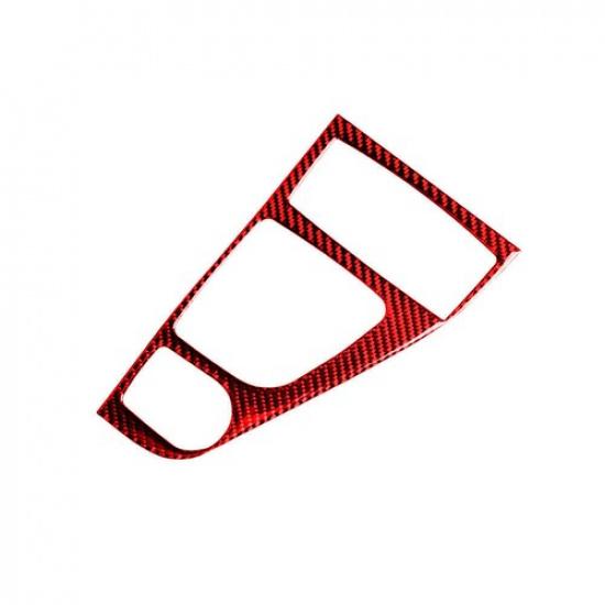 Red Carbon Fiber Gear Shift Panel Trim Cover Fit for Infiniti Q50 60 2014-19