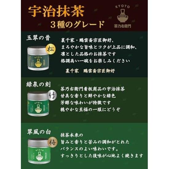 Kyoto Chano Uemon Uji Matcha Stone Ground High-Quality Tea Ceremony 30g Can Powder Produced Light Additive-Free Colorant-Free Single Estate (Suifuu no