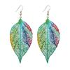 Богемные женские серьги осенние листья