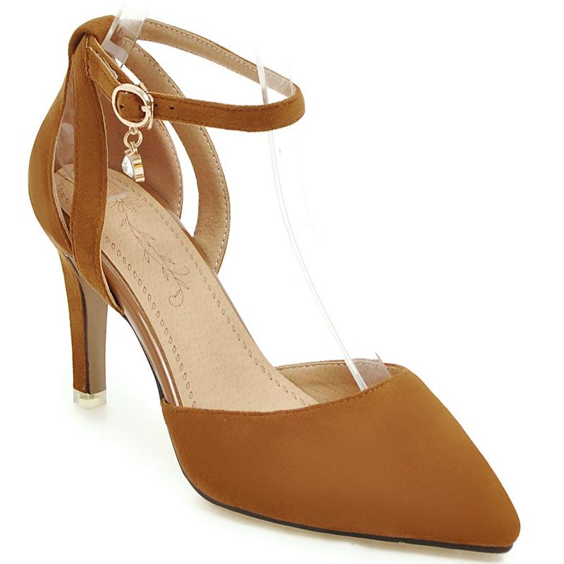 Классические женские туфли-лодочки на высоком каблуке Мода Элегантный ремешок Острый носок Черный Зеленый Розовый На каблуке Офис Вечеринка Свадебные туфли Леди