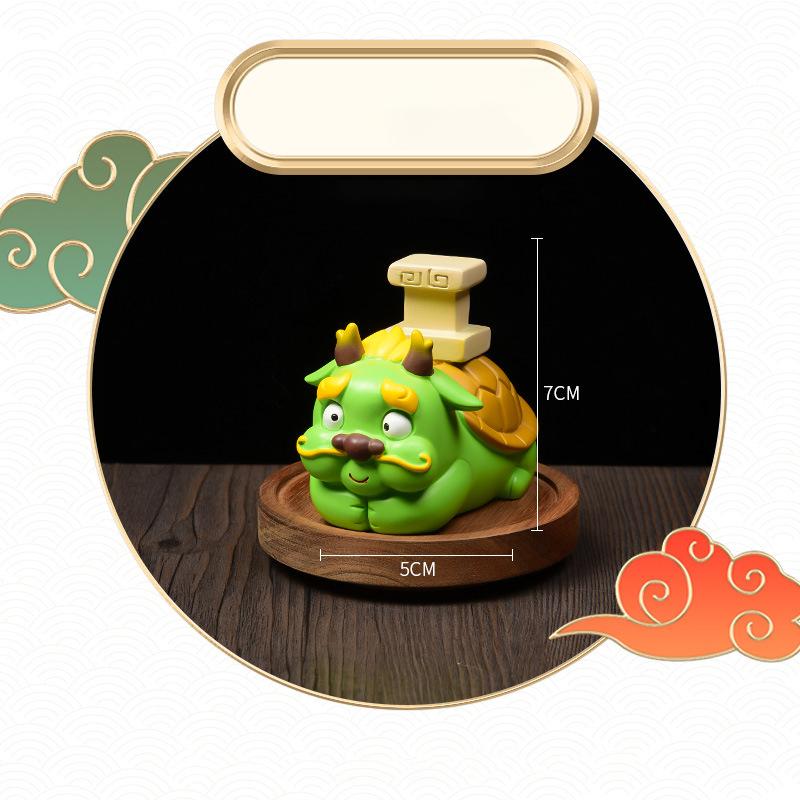 Year Of The Dragon Zodiac Mascot Ornaments Chinese Dragon Figurine Home Decor Mini Dragon Statue Resin Chinese Dragon Crafts