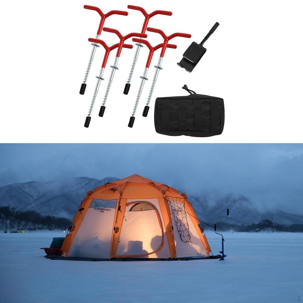 Адаптер для сверла Ice Anchor Drill, 6 шт.. Якоря для рыбалки Резьбовые колышки для палаток Прочное укрытие